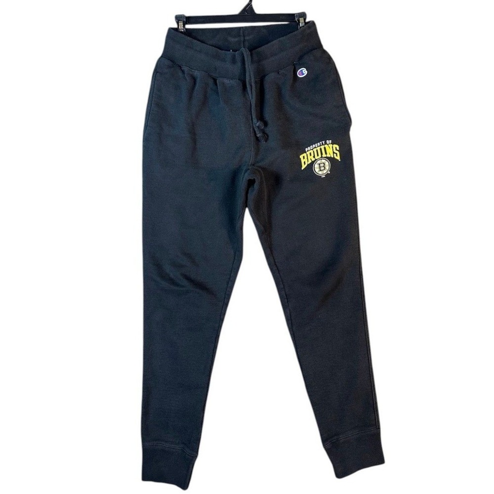 Boston Bruins  NHL Joggers Reverse Weave Sweatpants Mens Medium Black